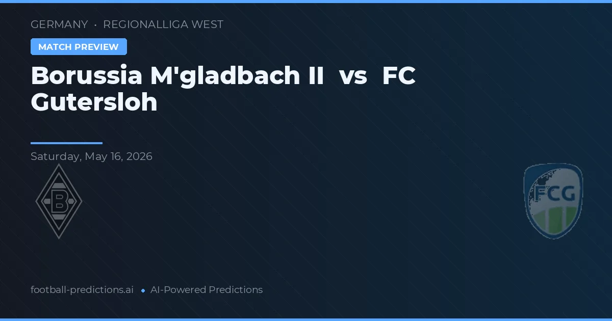 Borussia M'gladbach II vs FC Gutersloh — předpověď a náhled zápasu