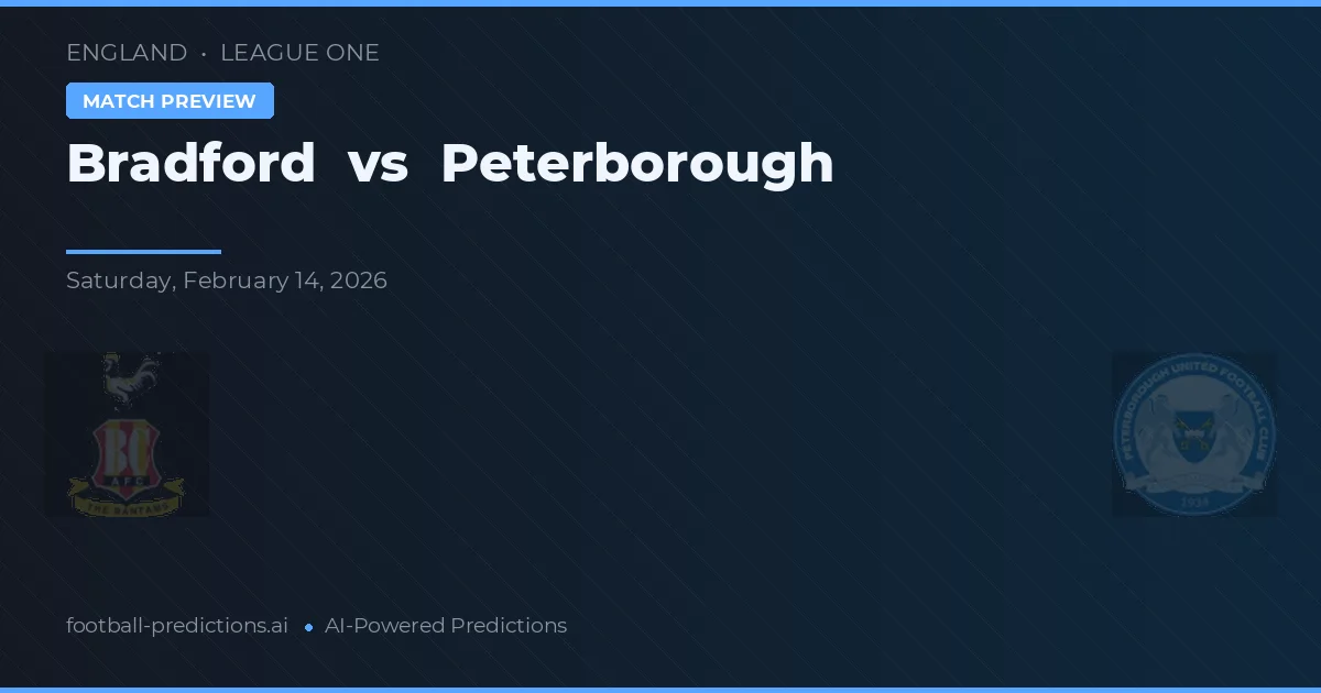 Bradford vs Peterborough — předpověď a náhled zápasu