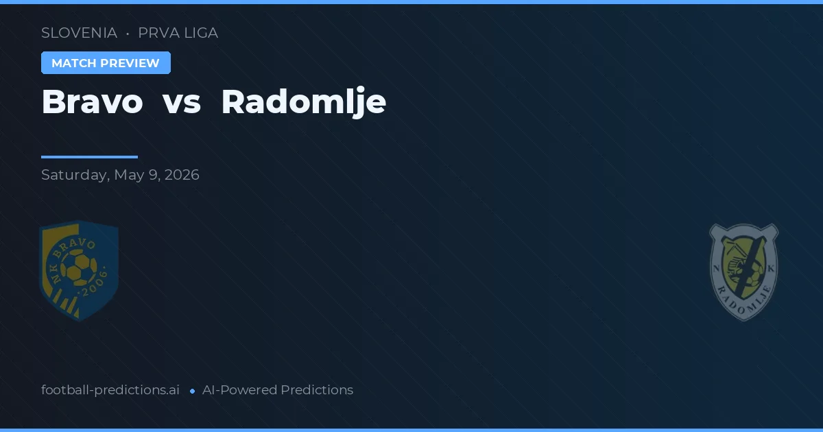 Bravo vs Radomlje — předpověď a náhled zápasu