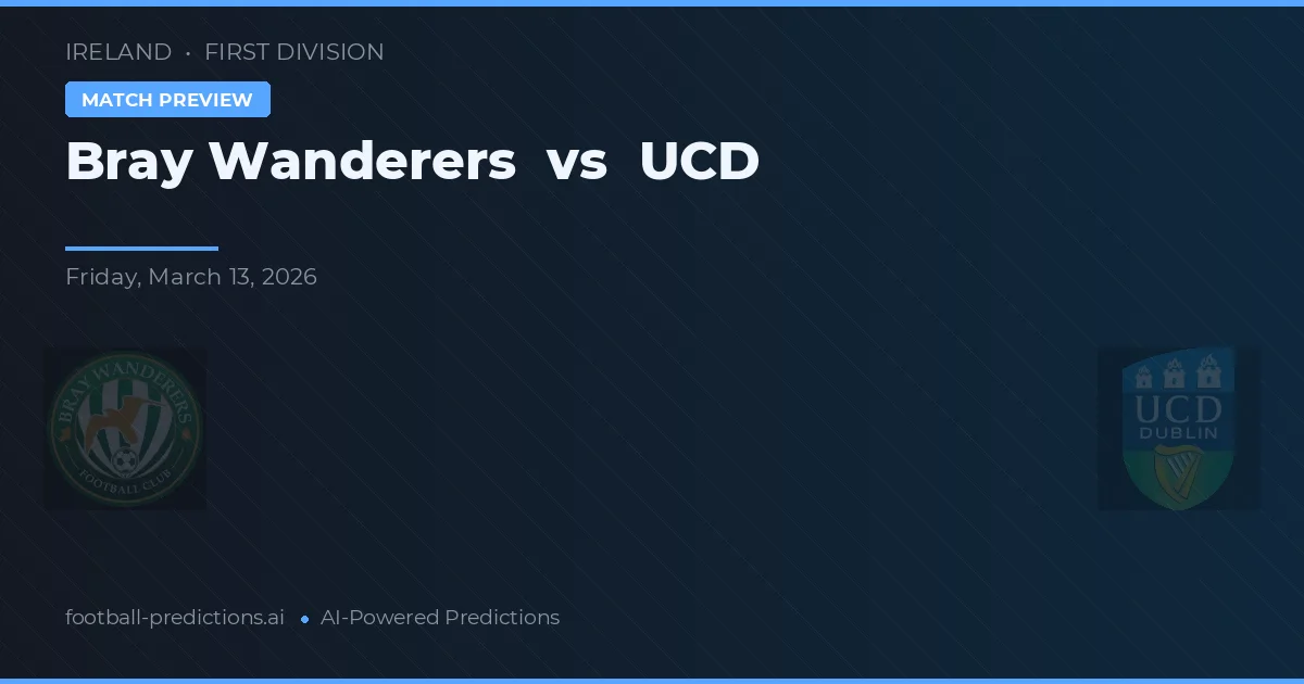 Bray Wanderers vs UCD — předpověď a náhled zápasu