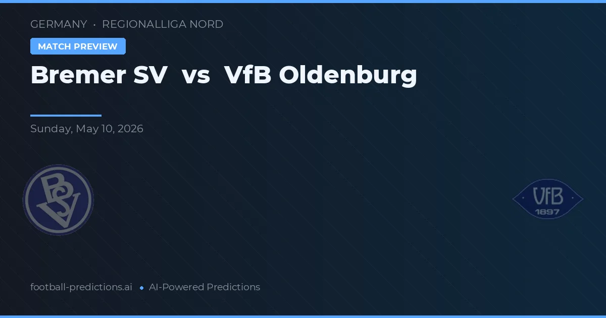 Bremer SV vs VfB Oldenburg — předpověď a náhled zápasu