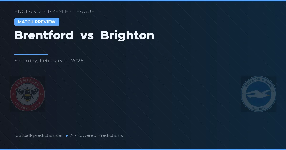 Brentford vs Brighton — předpověď a náhled zápasu
