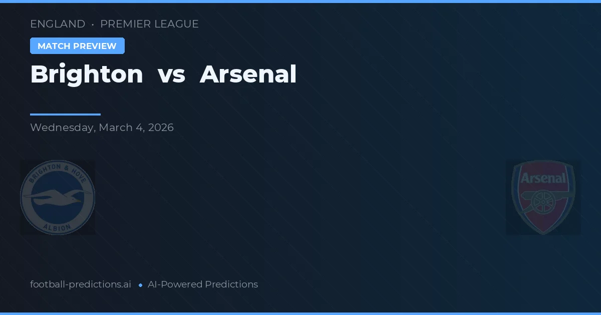 Brighton vs Arsenal — předpověď a náhled zápasu