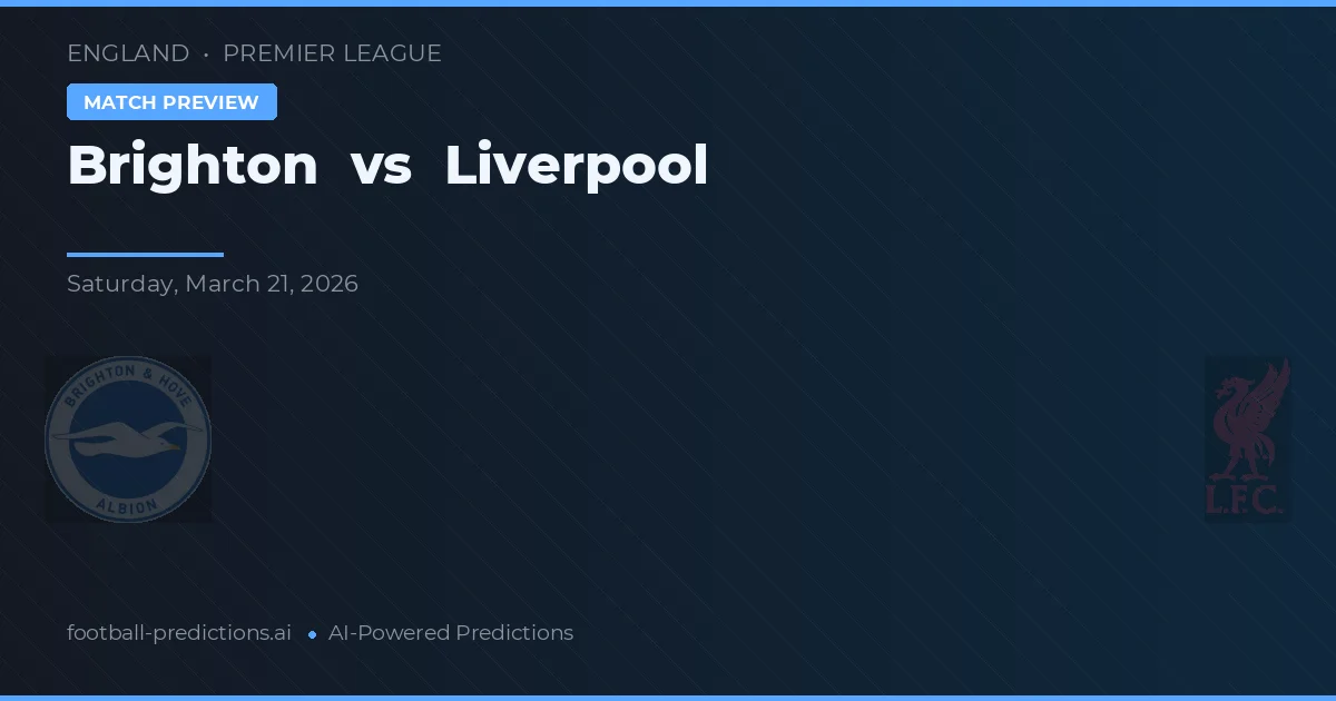 Brighton vs Liverpool — předpověď a náhled zápasu
