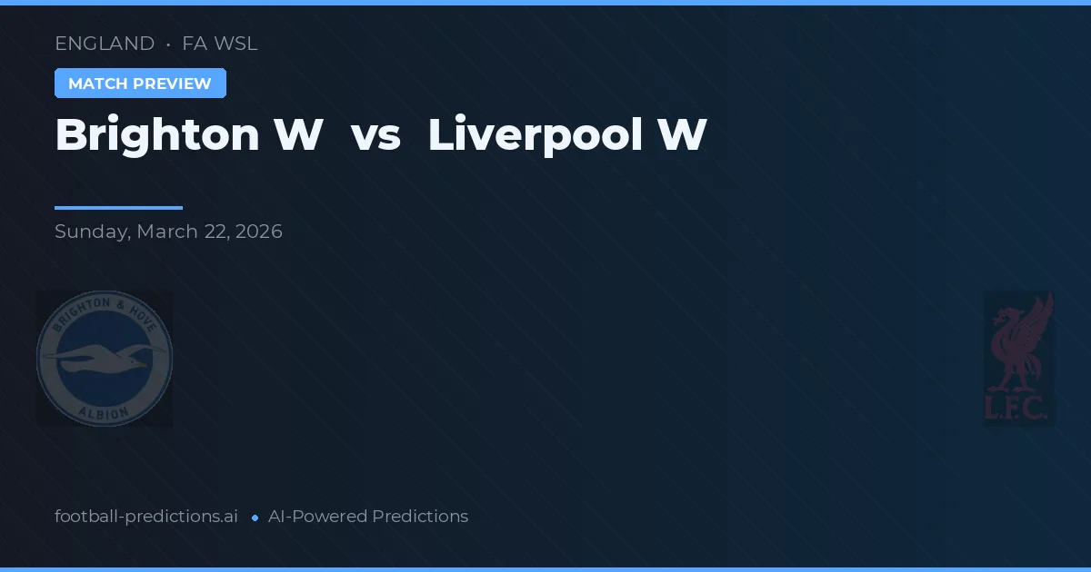 Brighton W vs Liverpool W — předpověď a náhled zápasu