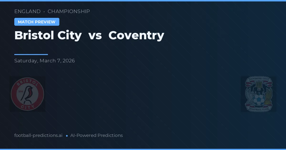 Bristol City vs Coventry — předpověď a náhled zápasu