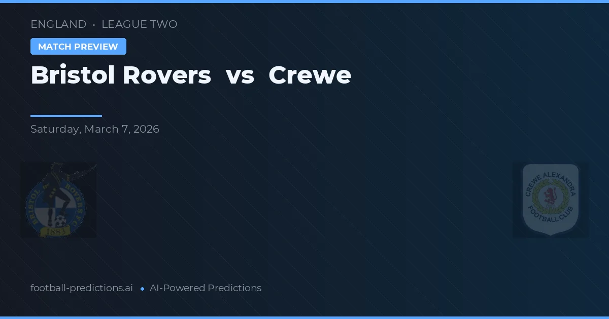 Bristol Rovers vs Crewe — předpověď a náhled zápasu