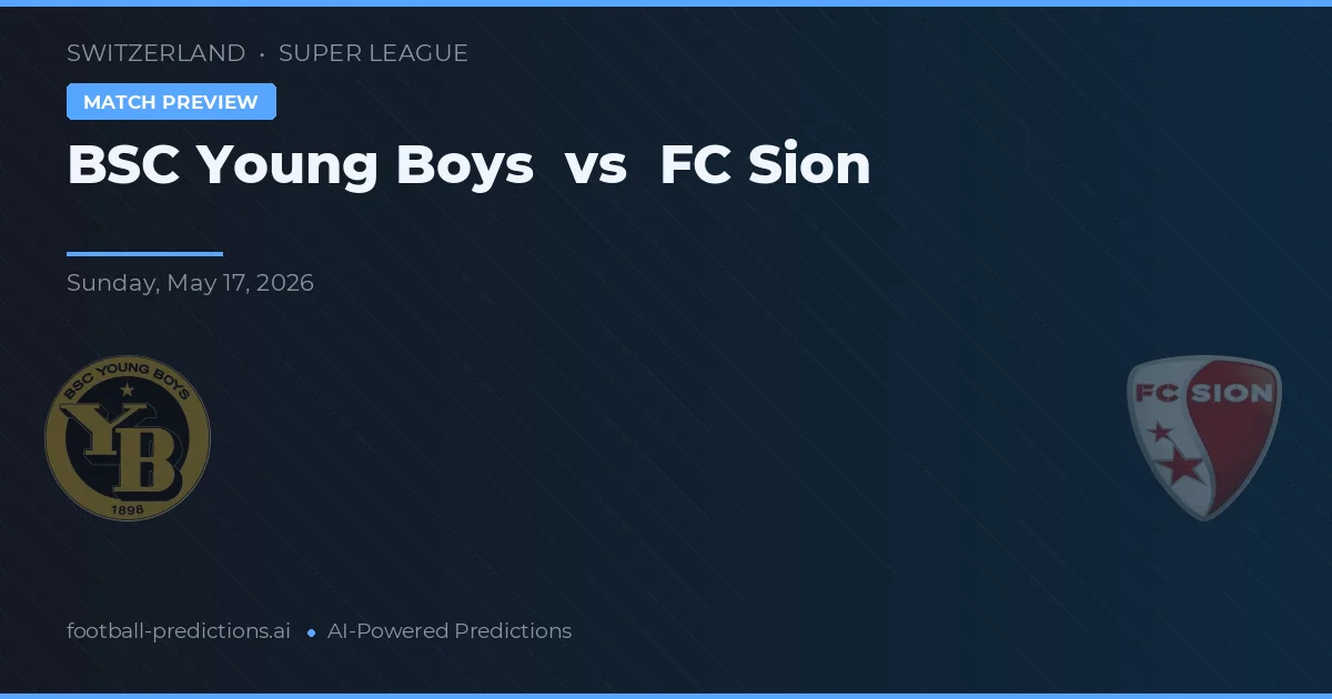 Young Boys vs FC Sion — předpověď a náhled zápasu
