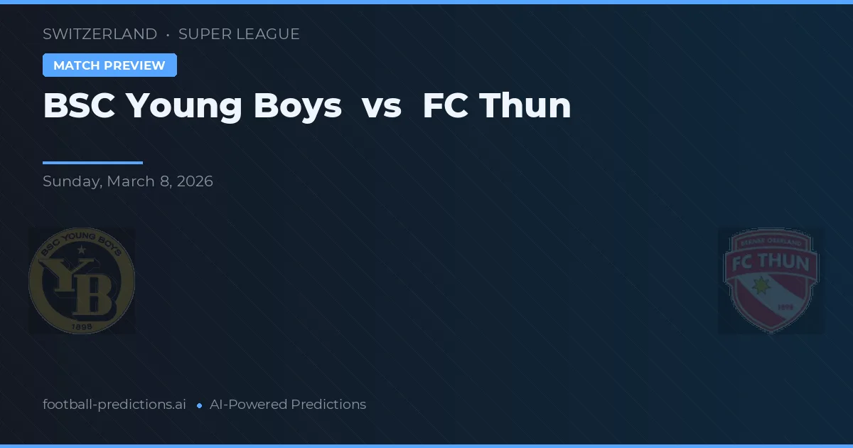 Young Boys vs FC Thun — předpověď a náhled zápasu