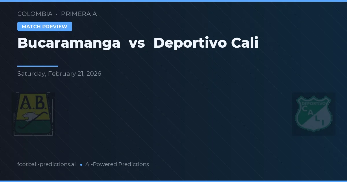 Bucaramanga vs Deportivo Cali — předpověď a náhled zápasu