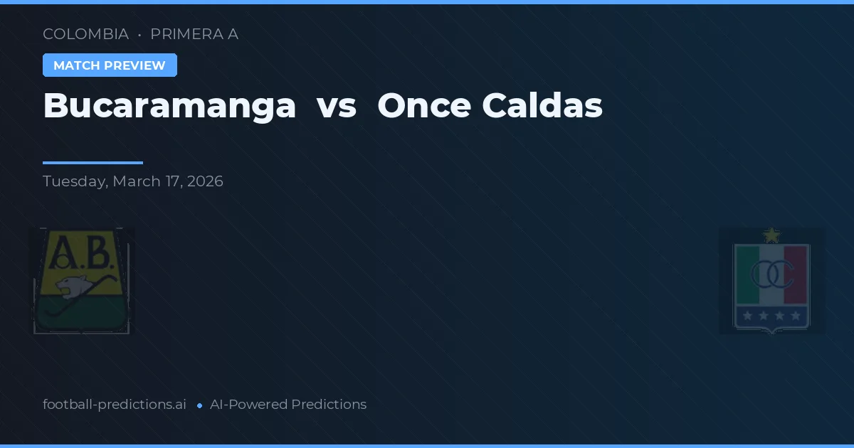 Bucaramanga vs Once Caldas — předpověď a náhled zápasu