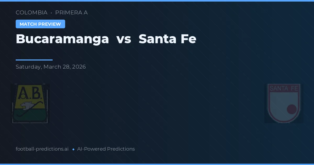 Bucaramanga vs Santa Fe — předpověď a náhled zápasu