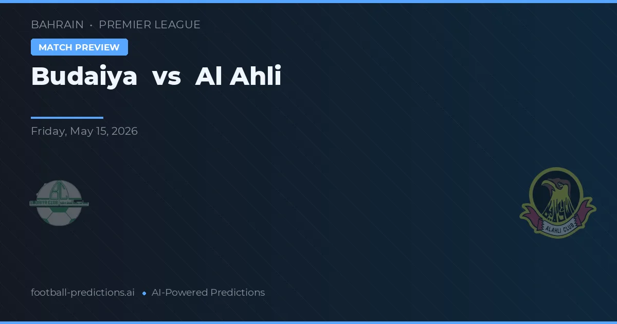 Budaiya vs Al Ahli — předpověď a náhled zápasu