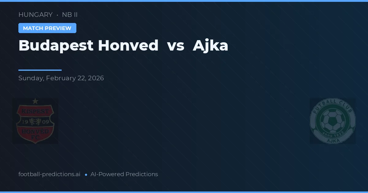 Honvéd Budapešť vs Ajka — předpověď a náhled zápasu