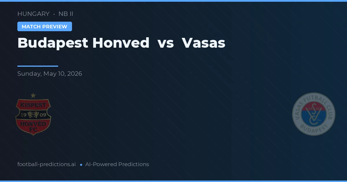 Honvéd Budapešť vs Vasas — předpověď a náhled zápasu
