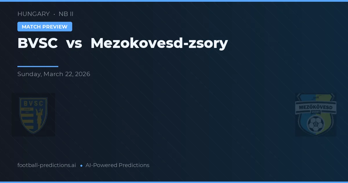 BVSC vs Mezokovesd-Zsóry — předpověď a náhled zápasu