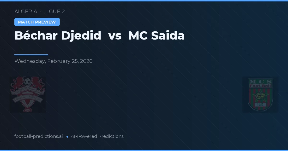 Béchar Djedid vs MC Sétif — předpověď a náhled zápasu