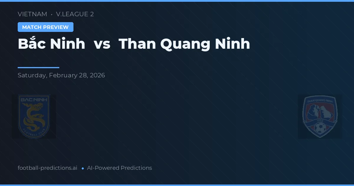 Bắc Ninh vs Than Quảng Ninh — předpověď a náhled zápasu