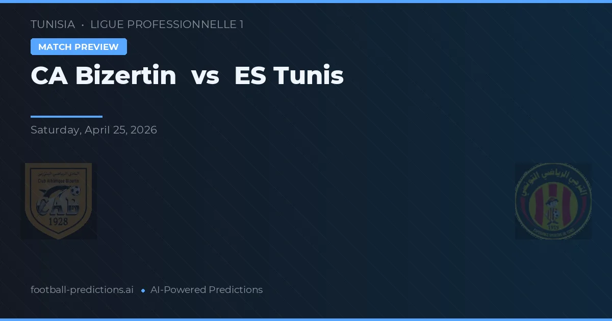CA Bizerte vs ES Tunis — předpověď a náhled zápasu