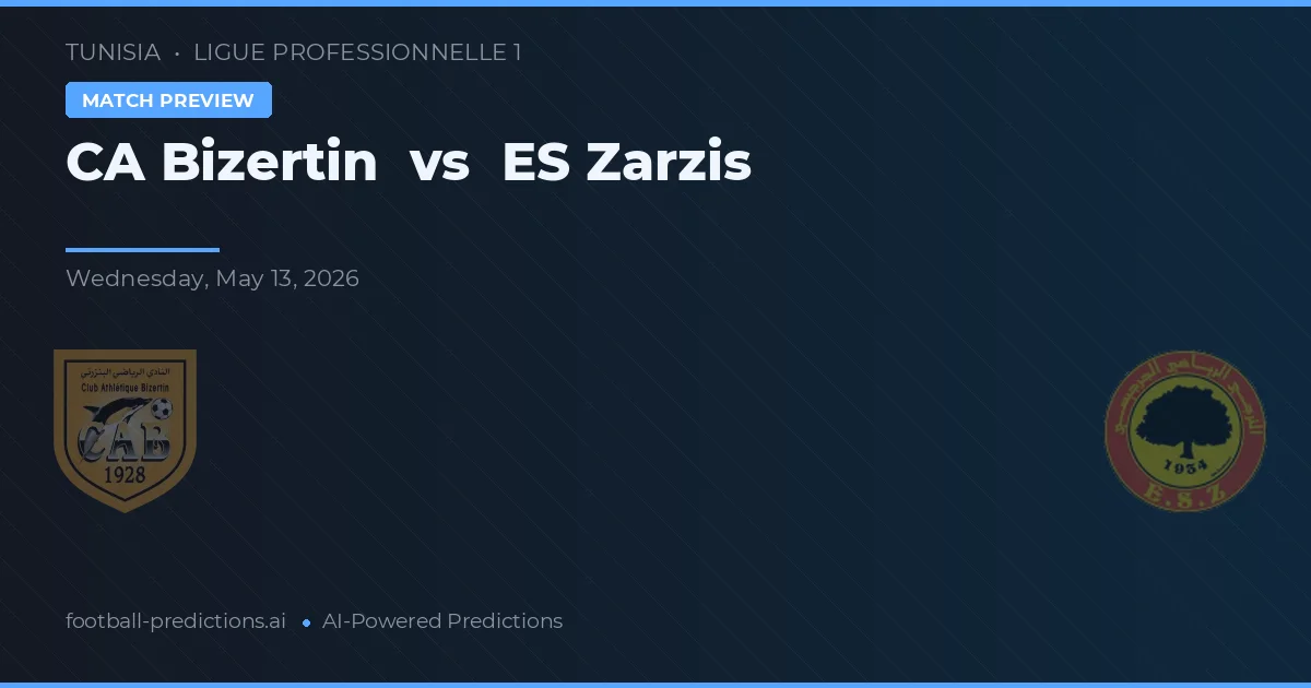 CA Bizerte vs ES Zarzis — předpověď a náhled zápasu