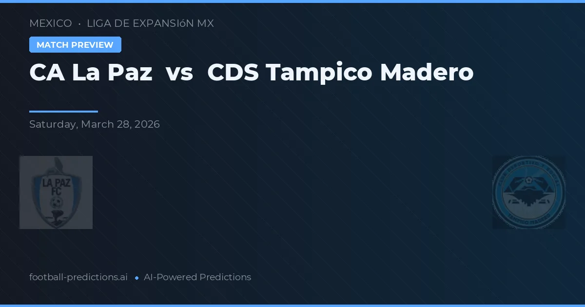 CA La Paz vs CDS Tampico Madero — předpověď a náhled zápasu