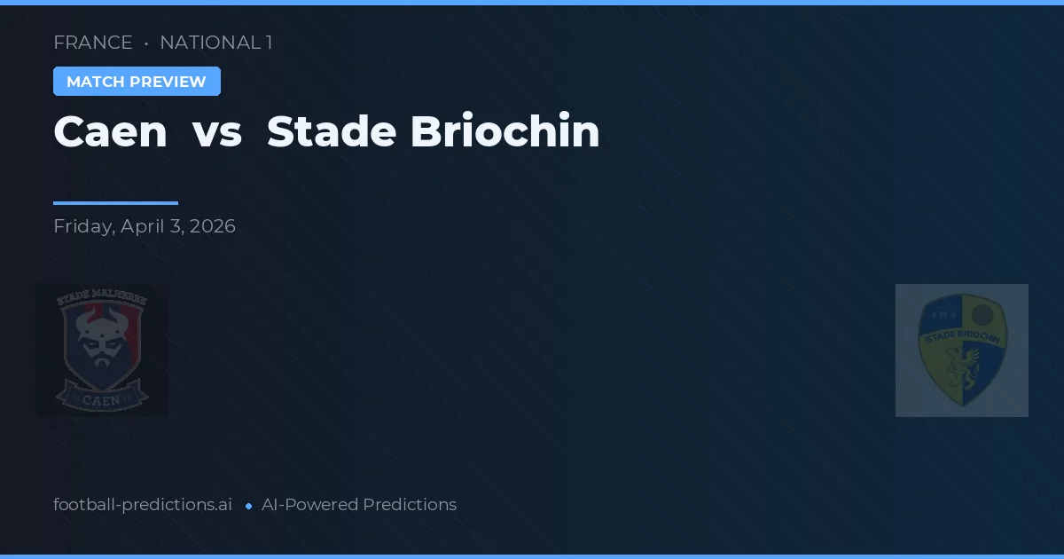 Caen vs Stade Briochin — předpověď a náhled zápasu