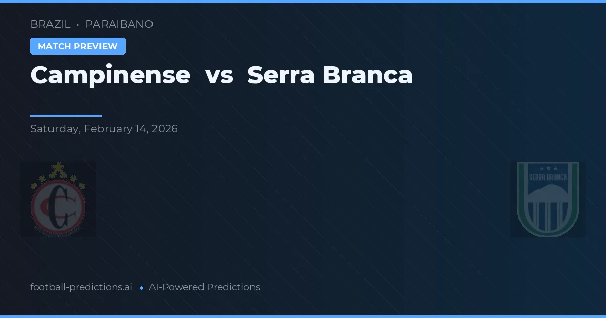 Campinense vs Serra Branca — předpověď a náhled zápasu