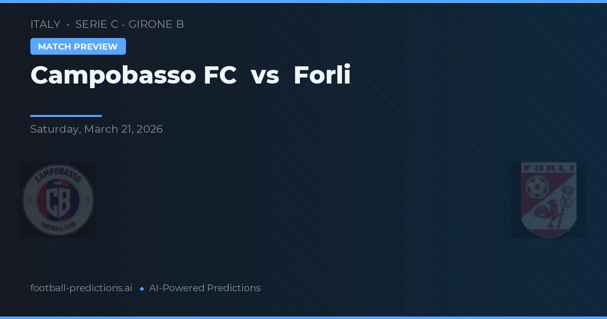 Campobasso FC vs Forli — předpověď a náhled zápasu