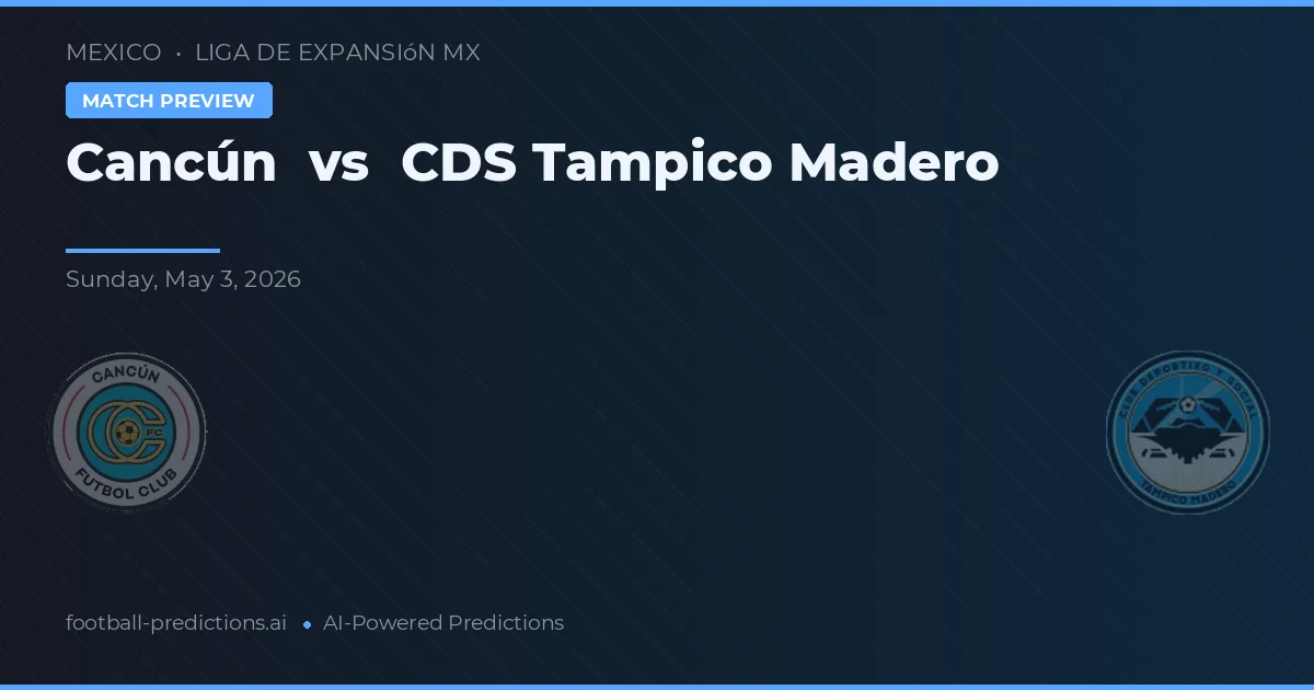 Cancún vs CDS Tampico Madero — předpověď a náhled zápasu