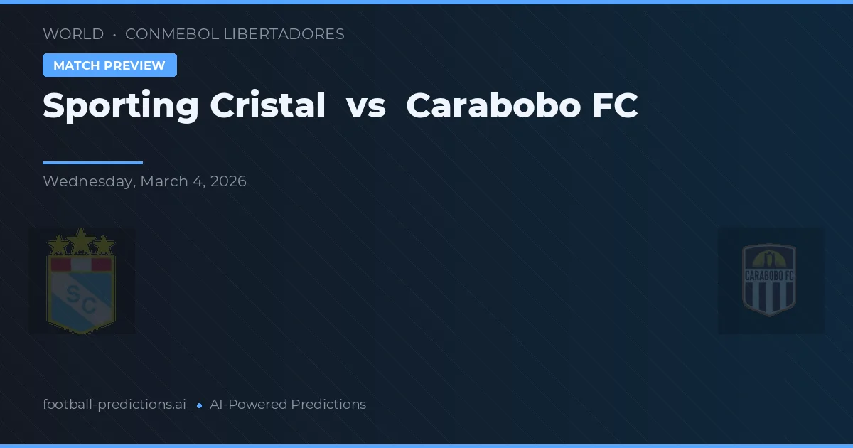 Sporting Cristal vs Carabobo FC — předpověď a náhled zápasu