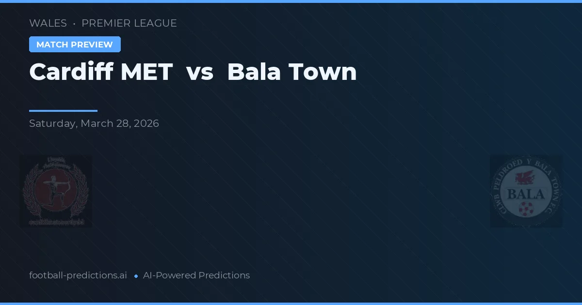 Cardiff Metropolitan University vs Bala Town — předpověď a náhled zápasu