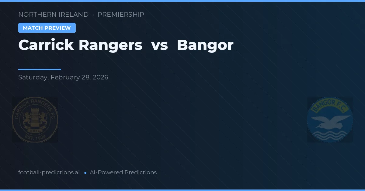 Carrick Rangers vs Bangor — předpověď a náhled zápasu