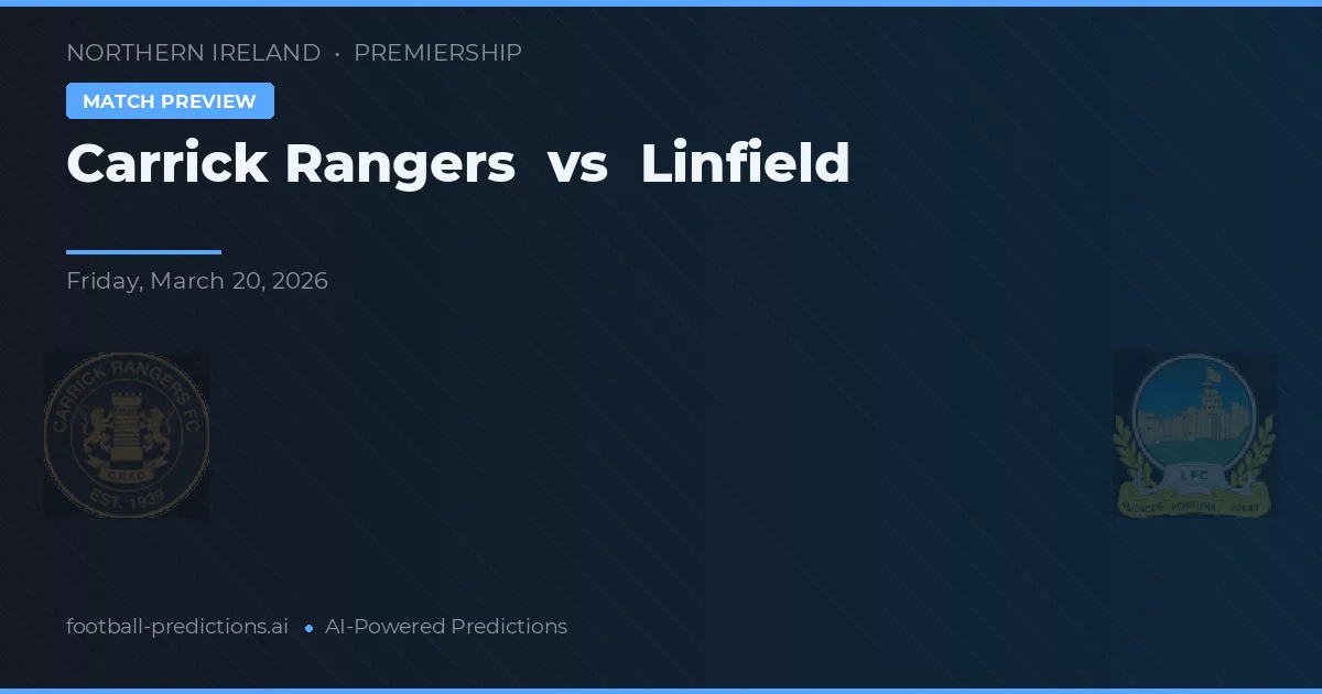 Carrick Rangers vs Linfield — předpověď a náhled zápasu