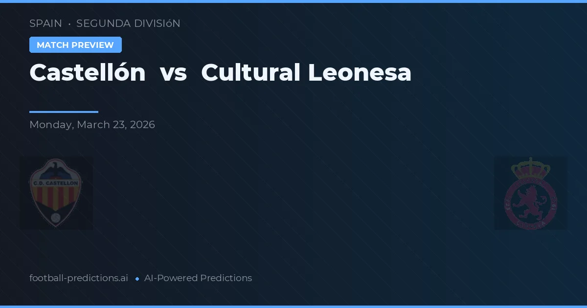 Castellón vs Cultural Leonesa — předpověď a náhled zápasu