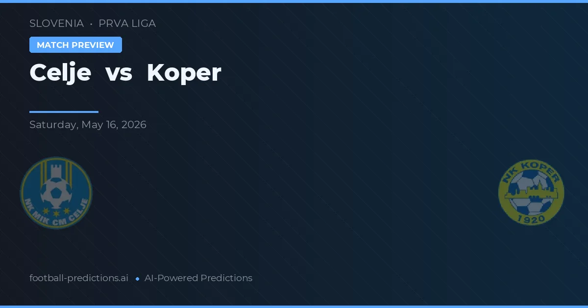 Celje vs Koper — předpověď a náhled zápasu