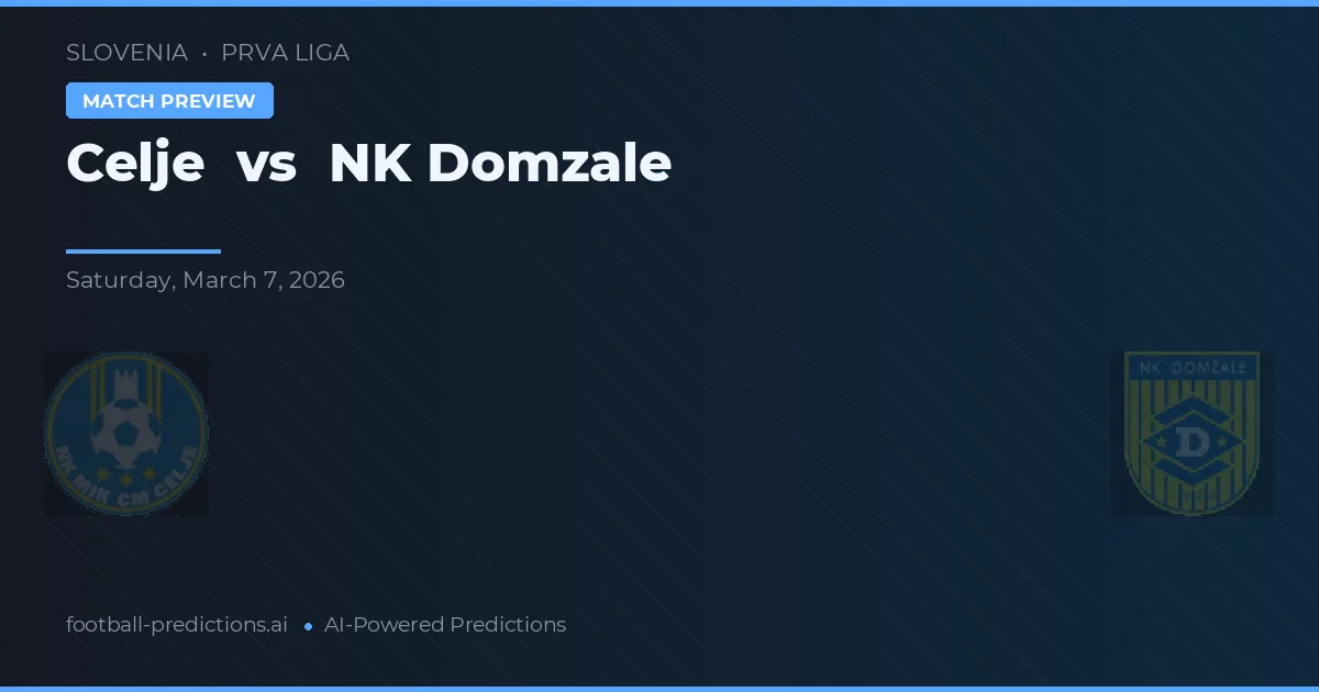 Celje vs NK Domžale — předpověď a náhled zápasu