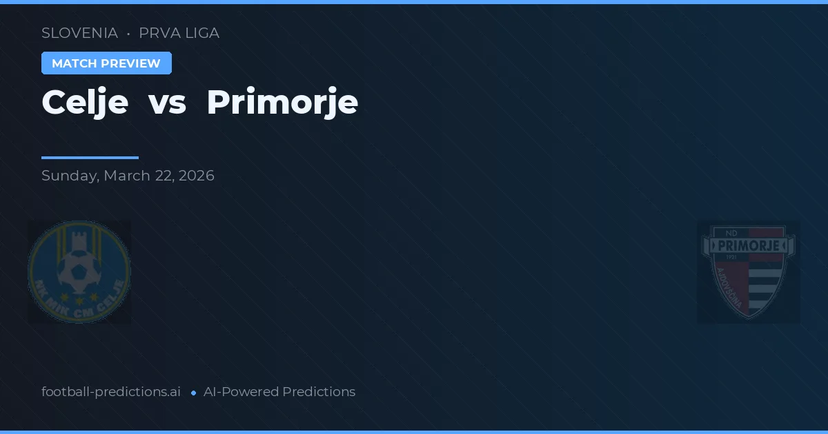 Celje vs Primorje — předpověď a náhled zápasu