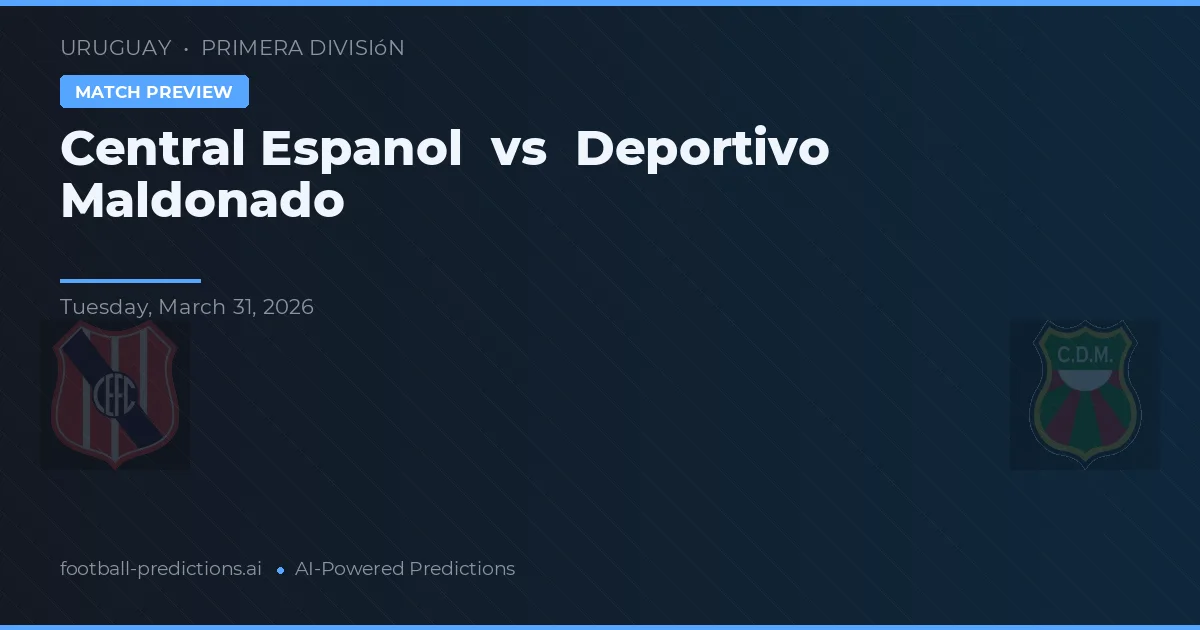 Central Español vs Deportivo Maldonado — předpověď a náhled zápasu