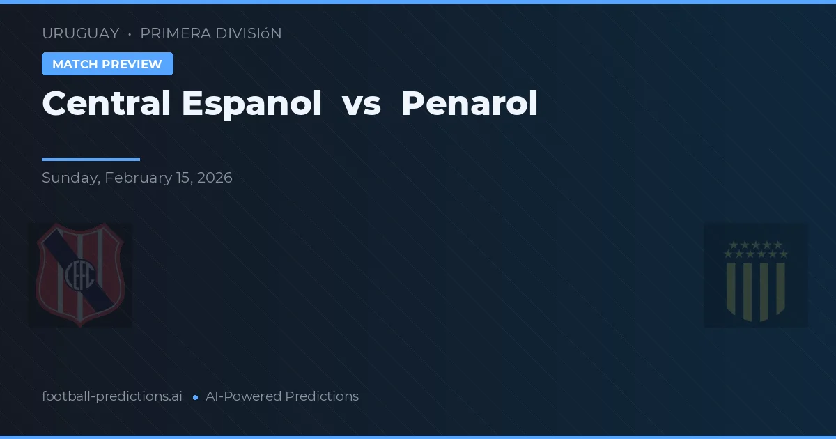 Central Español vs Peñarol — předpověď a náhled zápasu