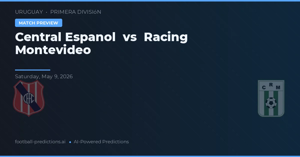 Central Español vs Racing Montevideo — předpověď a náhled zápasu