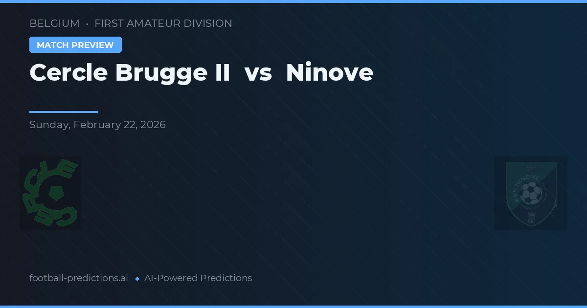 Cercle Brugge II vs Ninove — předpověď a náhled zápasu