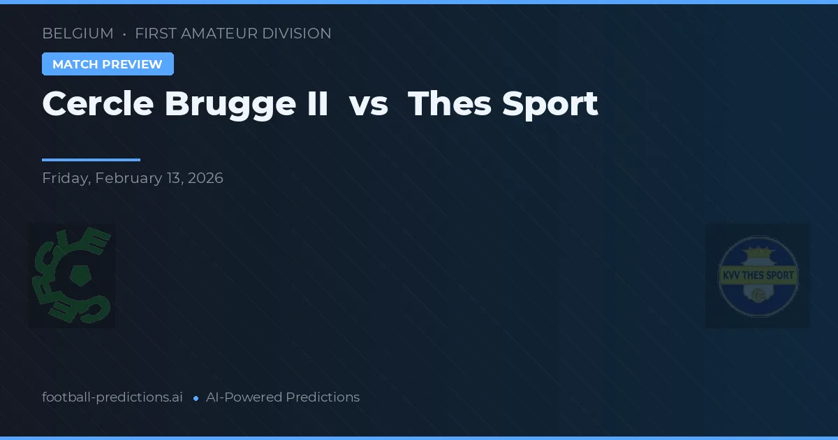 Cercle Brugge II vs Thes Sport — předpověď a náhled zápasu