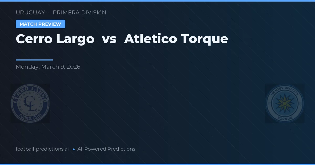 Cerro Largo vs Atlético Torque — předpověď a náhled zápasu