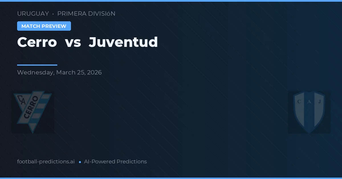 Cerro vs Juventud — předpověď a náhled zápasu