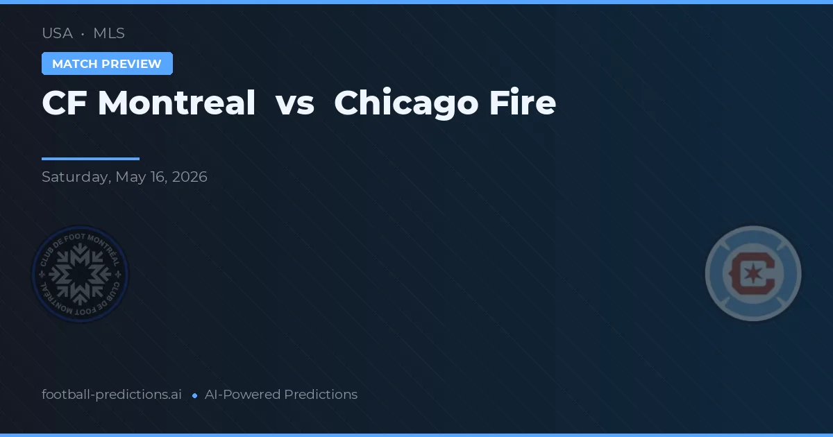 CF Montreal vs Chicago Fire — předpověď a náhled zápasu