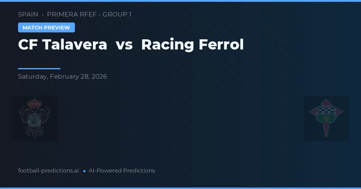 CF Talavera vs Racing Ferrol — předpověď a náhled zápasu