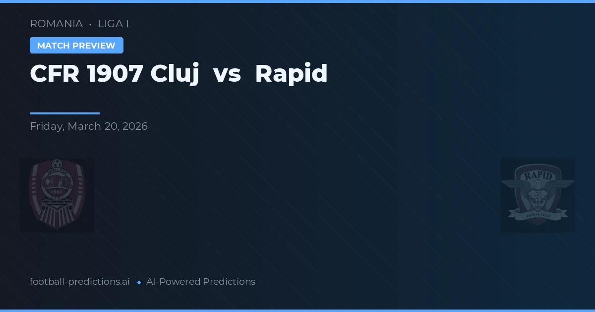 CFR Cluj vs Rapid — předpověď a náhled zápasu