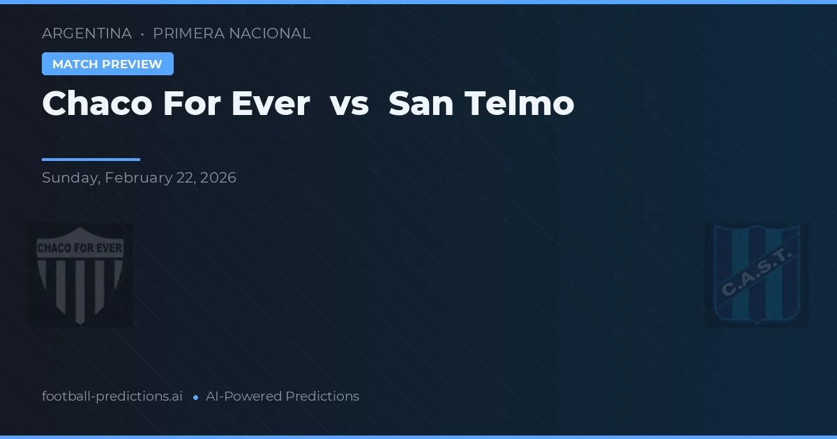 Chaco For Ever vs San Telmo — předpověď a náhled zápasu