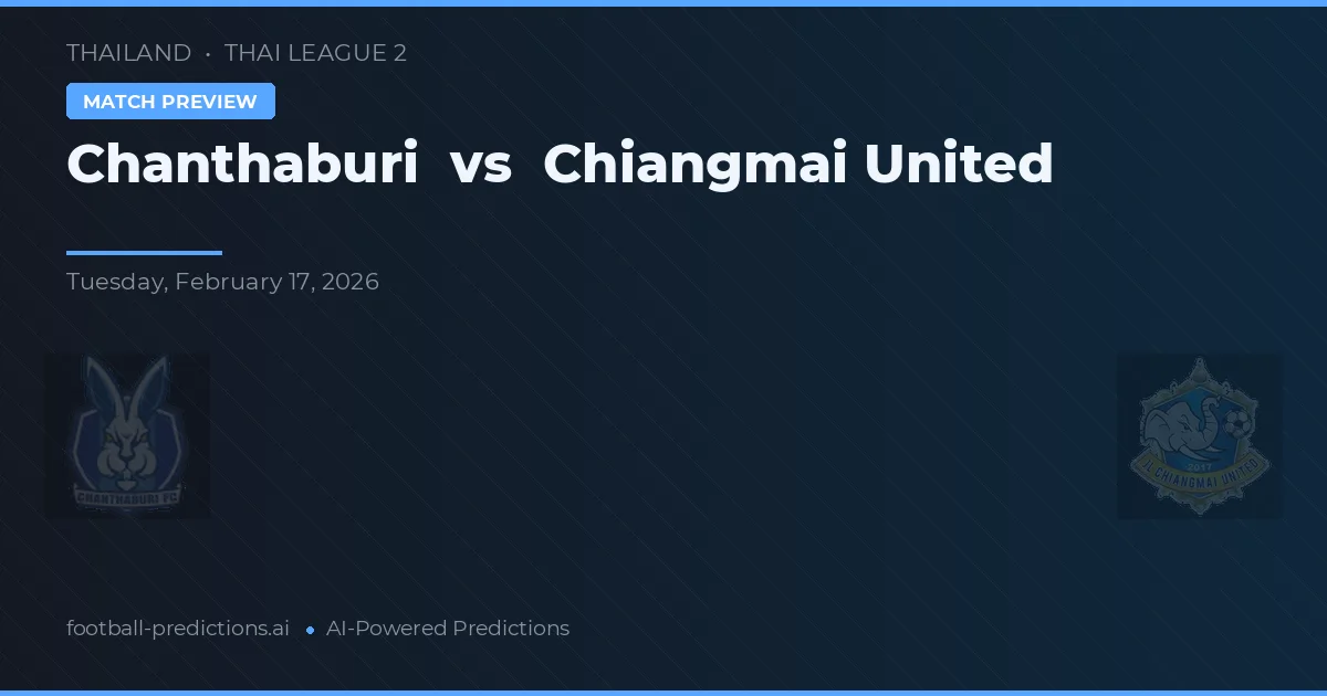 Chanthaburi vs Chiangmai United — předpověď a náhled zápasu