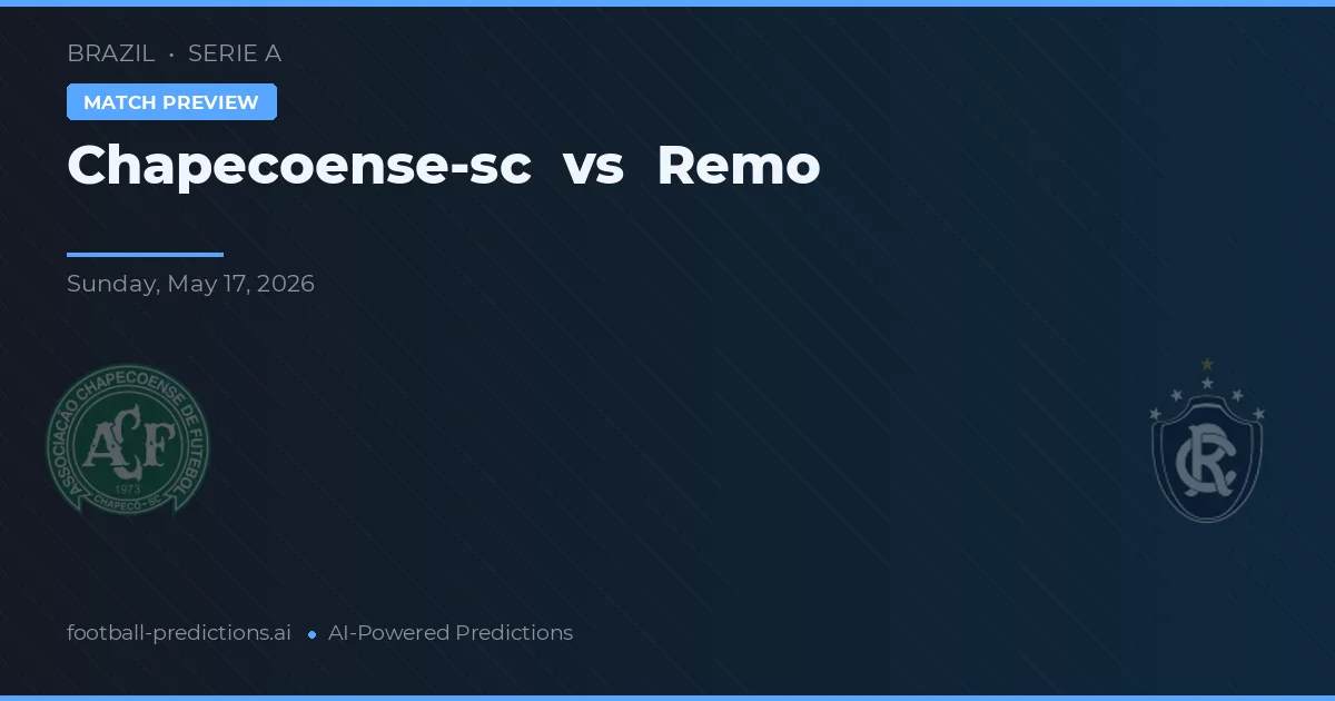 Chapecoense-sc vs Remo — předpověď a náhled zápasu